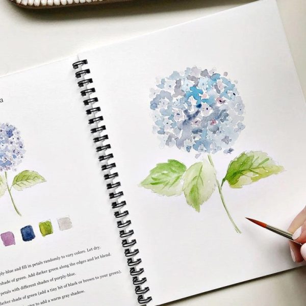 Flowers Watercolor Workbook Hot on Sale - Image 4