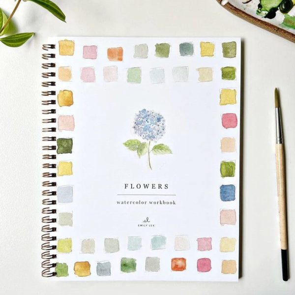 Flowers Watercolor Workbook Hot on Sale