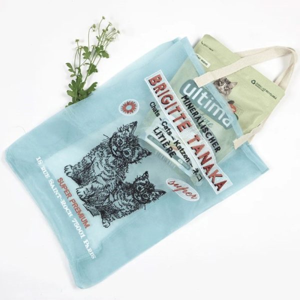 Organza Embroidery Cat Bag Online Sale - Image 2