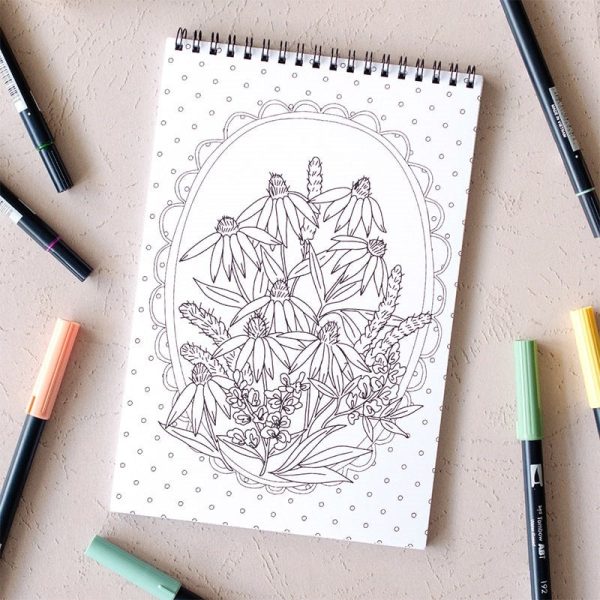 Wildflowers Premium Coloring Book Online - Image 2