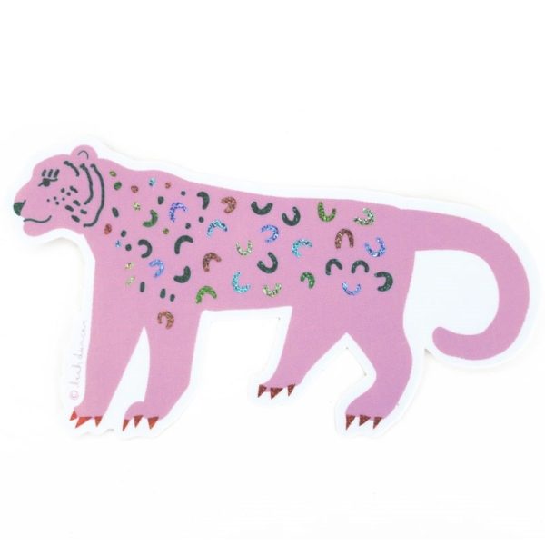Jaguar Vinyl Glitter Sticker For Discount
