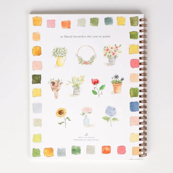 Flowers Watercolor Workbook Hot on Sale - Image 2