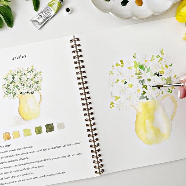 Flowers Watercolor Workbook Hot on Sale - Image 5