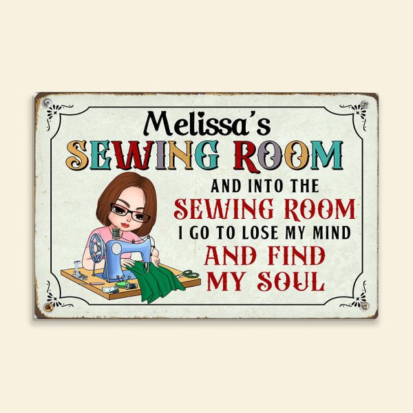 Personalized Gifts For Sewing Girl Metal Sign, Sewing Room Decor 02qhqn260724hh on Sale - Image 4